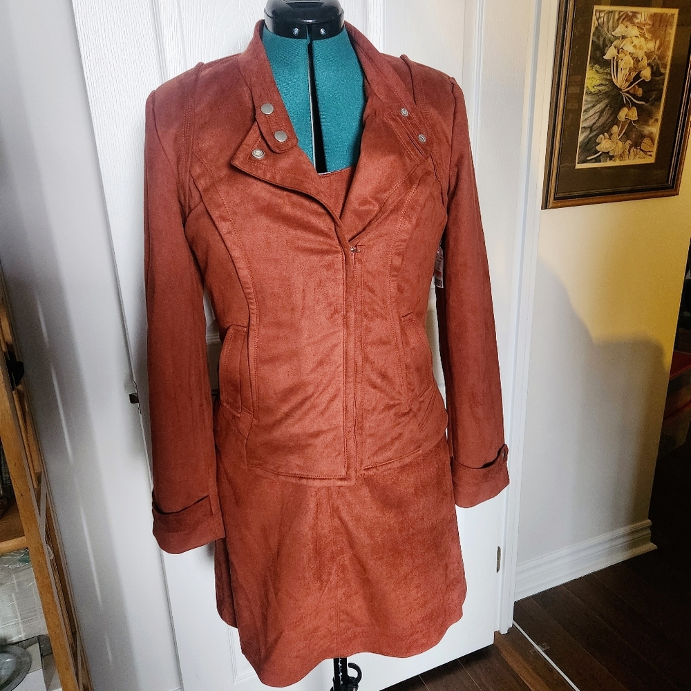 Woman's soft brown suede like dress Lg (see other listing for matching jacket)